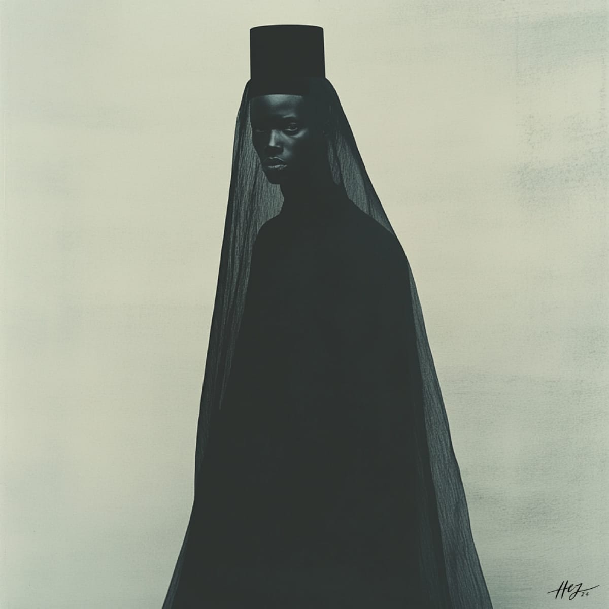Black futuristic fashion avant-gard  02